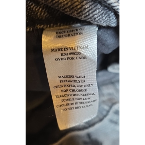 Playboy PacSun Women’s Jeans Size 26 Black/Gray Denim Embroidered Bunnies YTK - Picture 10 of 10